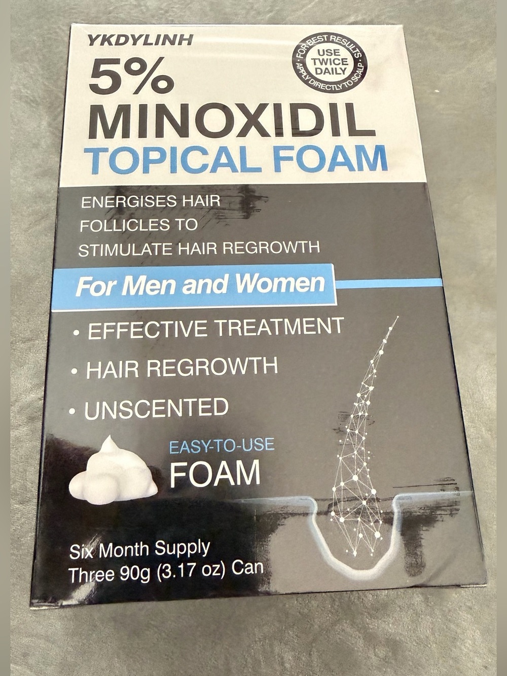 5% Minoxidil Topical Foam for Hair Regrowth